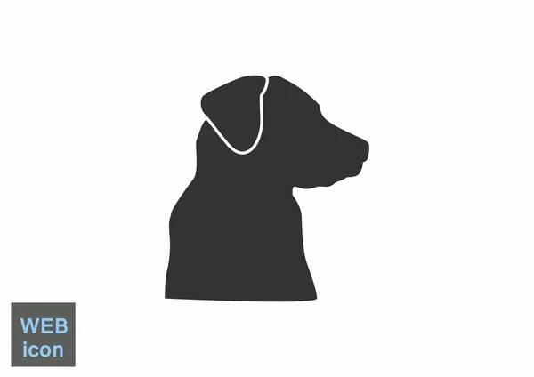 Signo con silueta de perro — Vector de stock