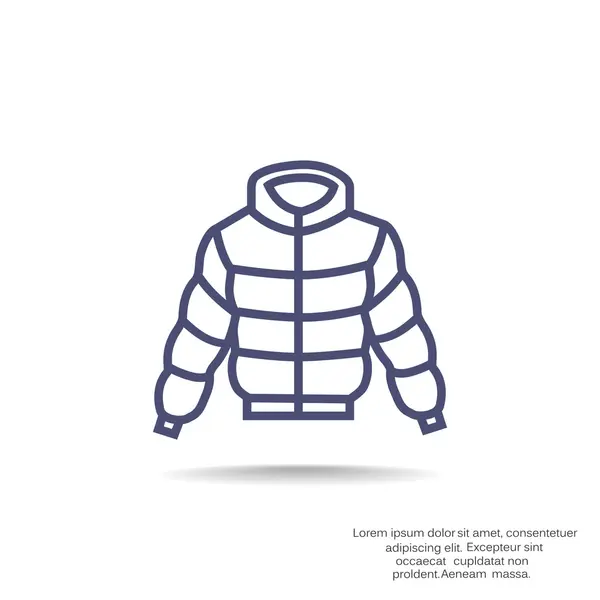 Chaqueta de invierno icono plano — Archivo Imágenes Vectoriales