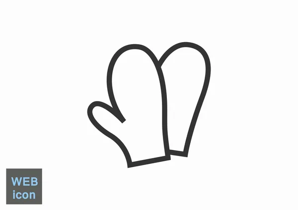 Rękawiczki płaskie ikona — Wektor stockowy