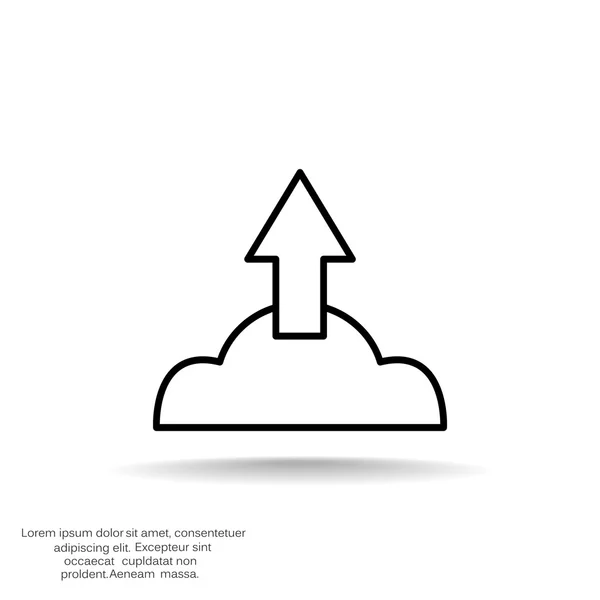 Símbolo de carga de archivos en nube — Archivo Imágenes Vectoriales