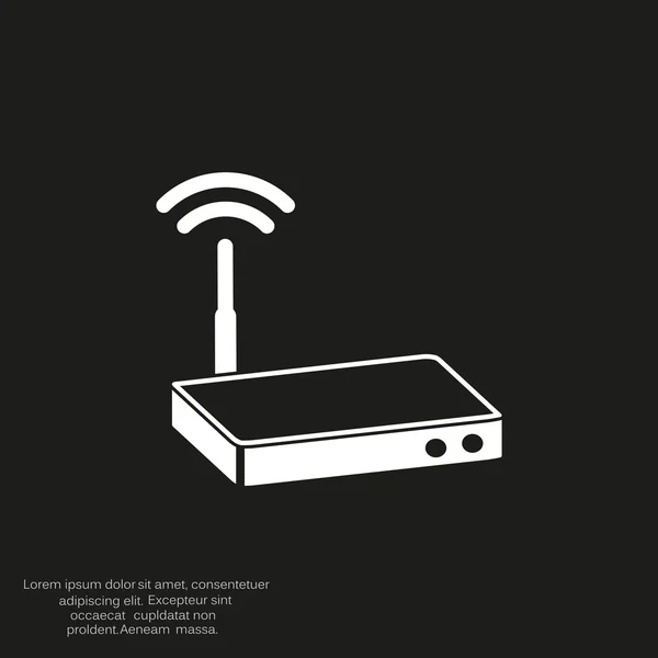 Modem met golven web pictogram — Stockvector