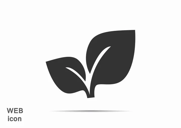 잎 간단한 유기 개념 — 스톡 벡터