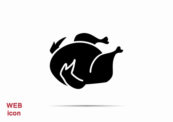 Icône web poulet rôti — Image vectorielle