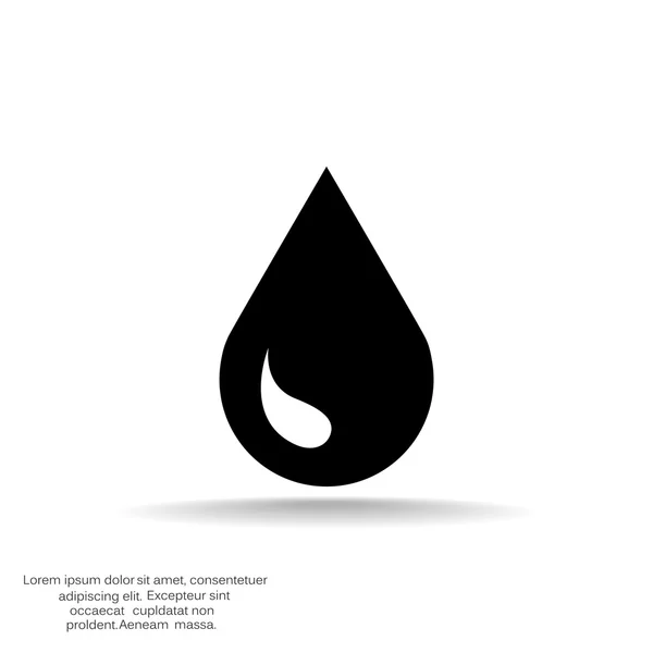 Liquid droplet simple web icon — Stock Vector