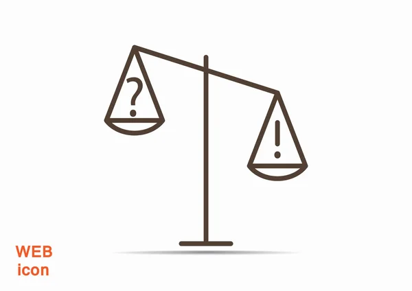 Escalas de justiça ícone web simples — Vetor de Stock