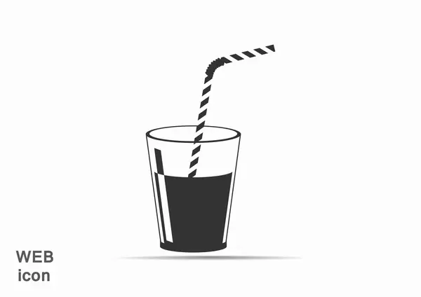 Beker met verfrissende drankje pictogram — Stockvector