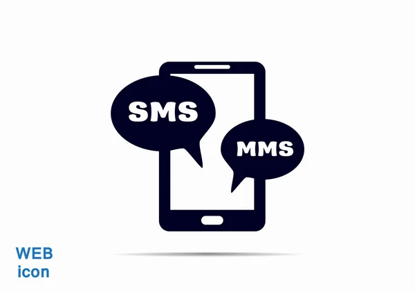 Smartphone with sms bubbles icon — Stock Vector