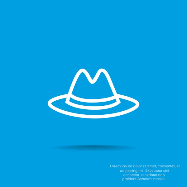 Sombrero icono web — Vector de stock