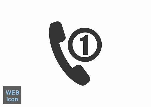 Tubo de teléfono con llamada perdida — Vector de stock