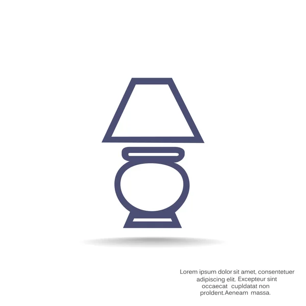 Eenvoudige lamp pictogram — Stockvector