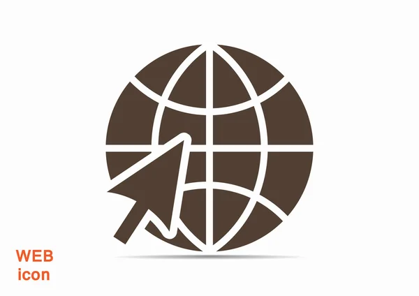 Glob ikona sieci web — Wektor stockowy