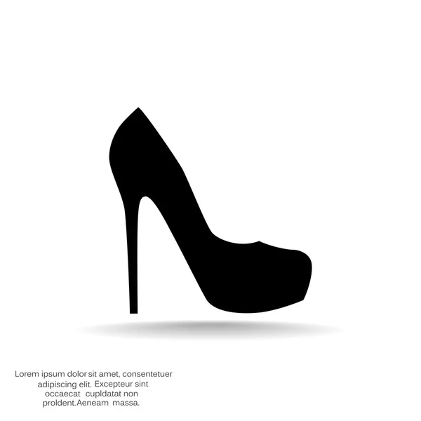 Zapato femenino icono web — Vector de stock
