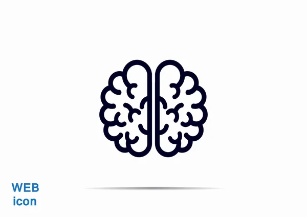 Ikon web otak manusia - Stok Vektor