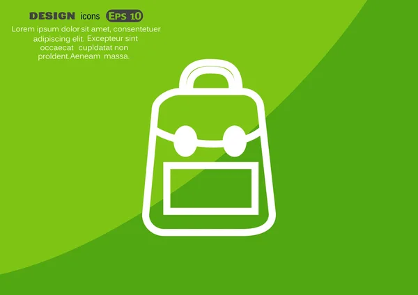 Okul sırt çantası silüeti — Stok Vektör