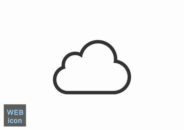 Enkel disposition cloud spindelväv ikonen — Stock vektor