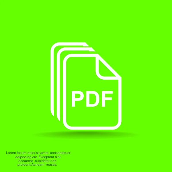 ファイル Pdf 簡単な web アイコン — ストックベクタ