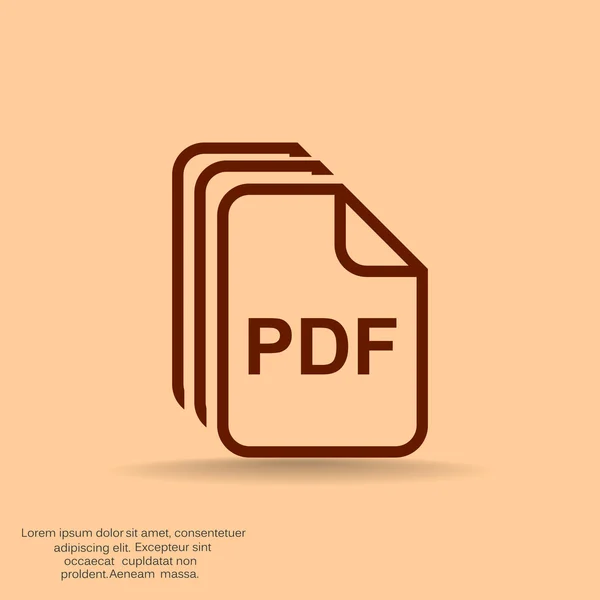 Archivos PDF icono web simple — Archivo Imágenes Vectoriales