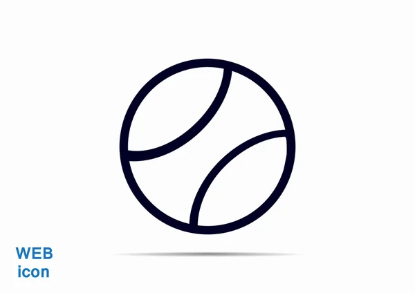 Ícone de linha fina bola de tênis — Vetor de Stock