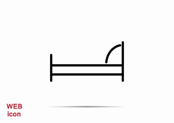 Nemocniční postel jednoduchá ikona — Stockový vektor