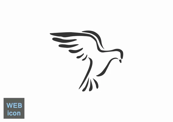Güvercin, web simgesi — Stok Vektör