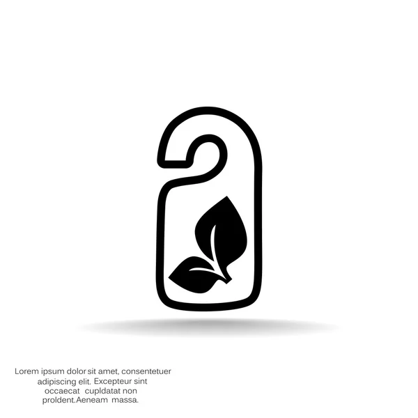 Eco colgante icono de etiqueta — Vector de stock