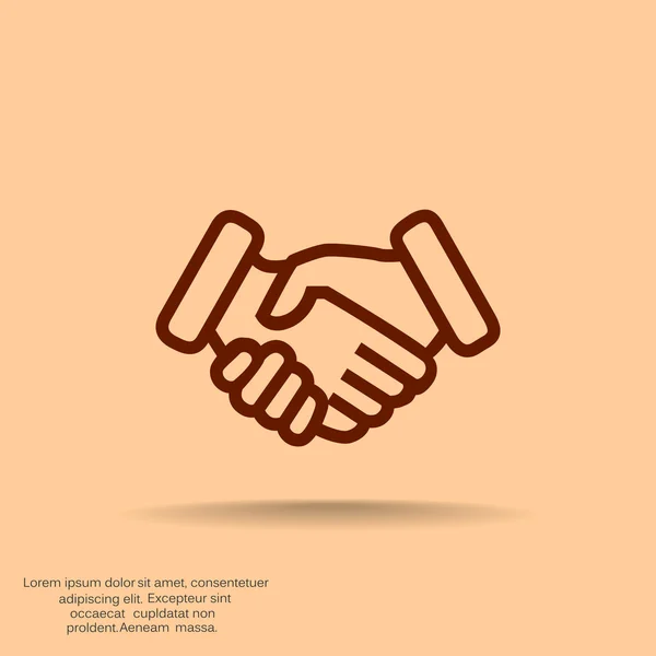 Handshake icono web simple — Archivo Imágenes Vectoriales