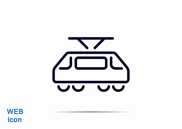 Icône de tramway simple — Image vectorielle