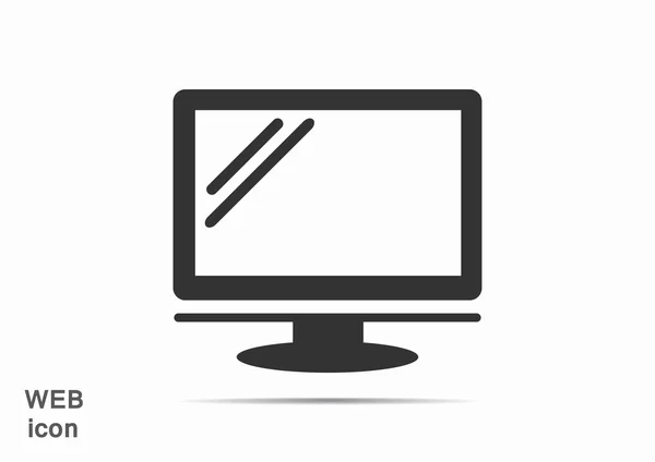 Pantalla de monitor en blanco icono web — Archivo Imágenes Vectoriales