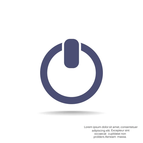 Bouton d'alimentation icône web simple — Image vectorielle