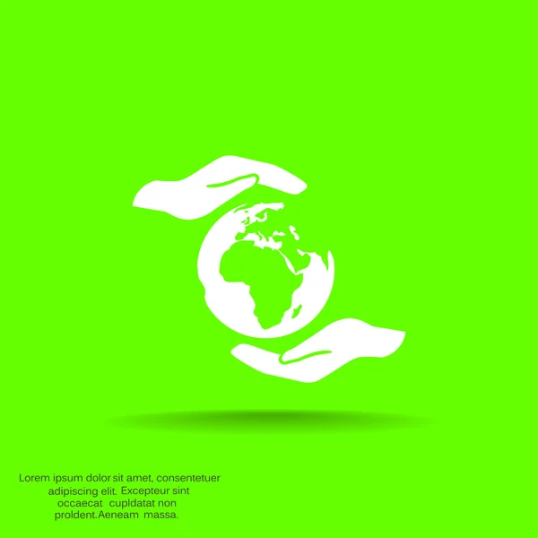 지구 보험 웹 아이콘 — 스톡 벡터