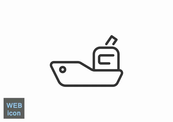 単純なタグボート web アイコン — ストックベクタ