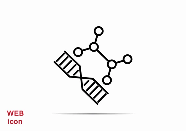 Dna 遺伝学 web アイコン — ストックベクタ