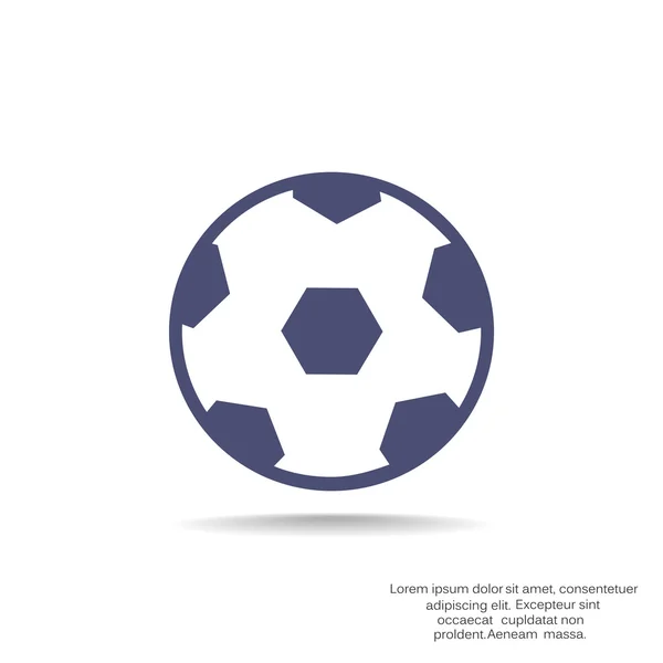 Voetbal bal web pictogram — Stockvector