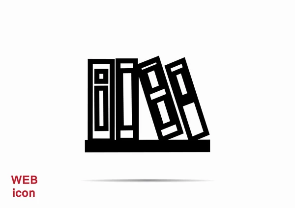 Pila de libros icono — Vector de stock