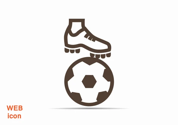 Football boot with ball — Stock Vector