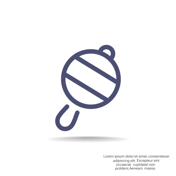 Simple icône de hochet bébé — Image vectorielle