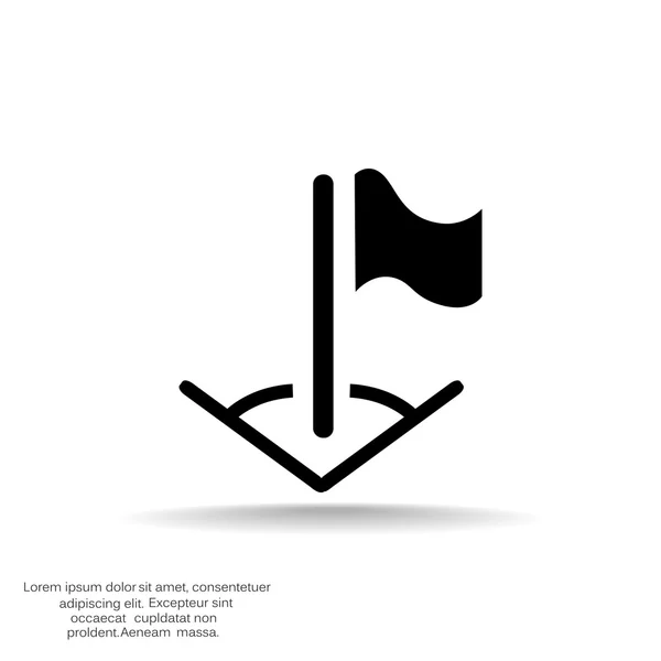 Icono de bandera de esquina — Archivo Imágenes Vectoriales