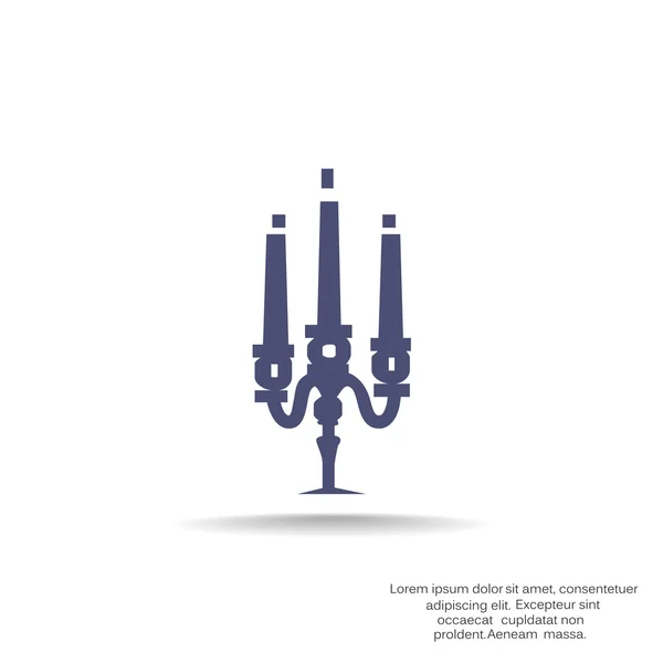 Kandelaar web pictogram — Stockvector