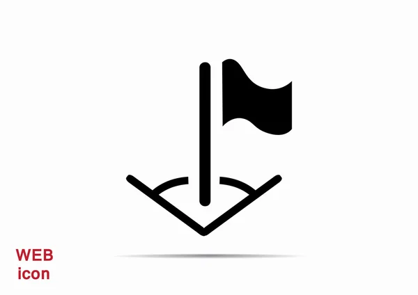 Icona bandiera angolare — Vettoriale Stock