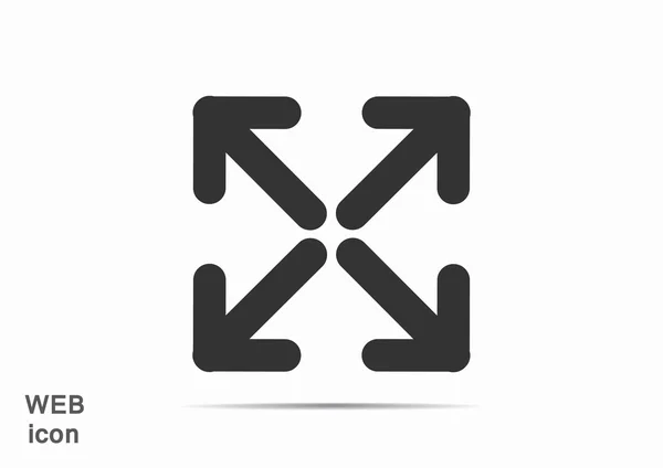 Cuatro flechas en el icono cuadrado — Archivo Imágenes Vectoriales
