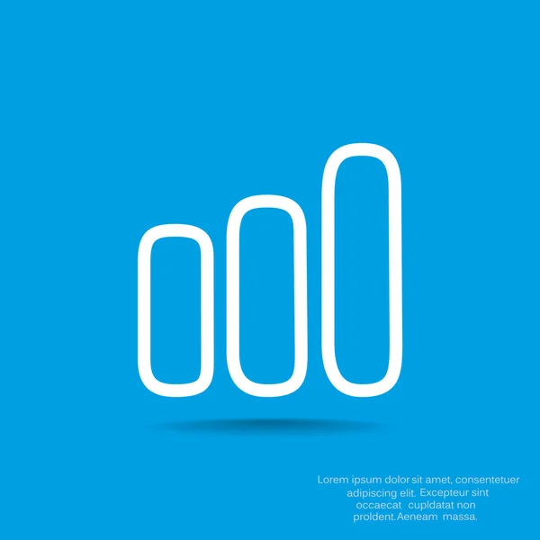 Staafdiagram pictogram — Stockvector