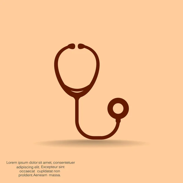 Semplice icona dello stetoscopio — Vettoriale Stock