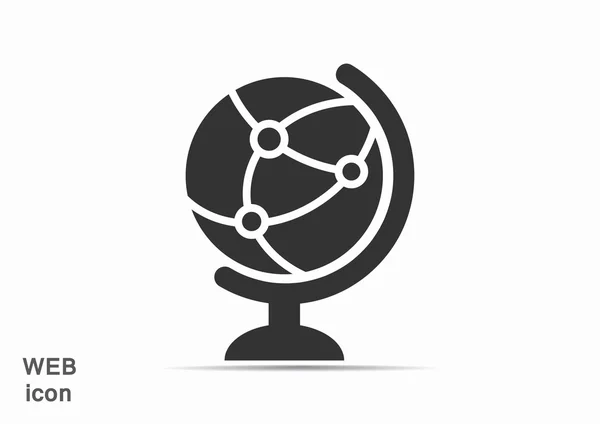 Глобус с иконой клеток — стоковый вектор