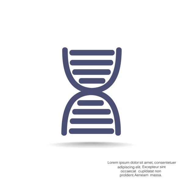 Dna-Genetik-Web-Symbol — Stockvektor