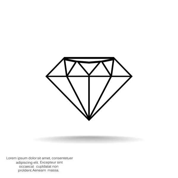 Diamond spindelväv ikonen — Stock vektor
