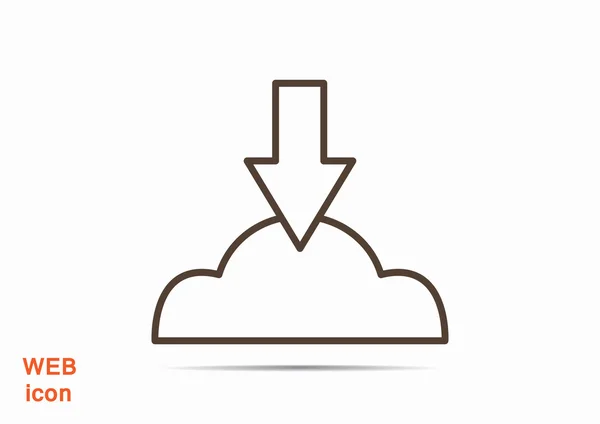 Symbole zum Hochladen von Cloud-Dateien — Stockvektor