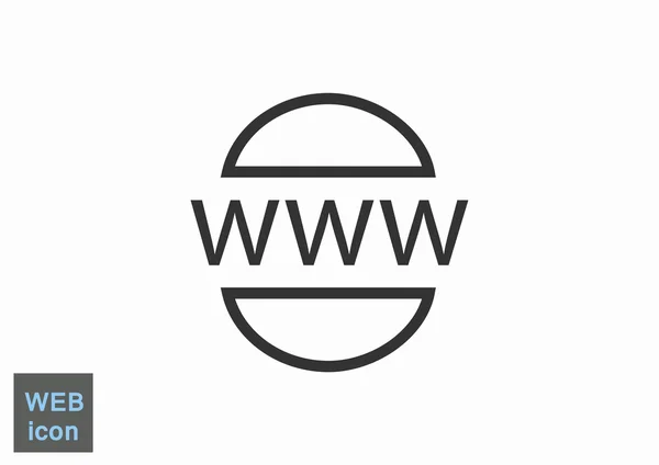 Ikona webové www — Stockový vektor