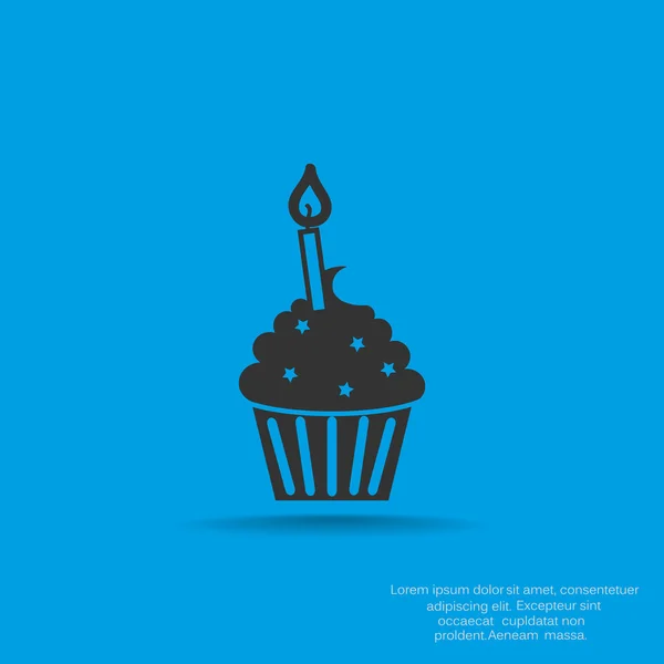 用蜡烛的蛋糕甜点 — 图库矢量图片