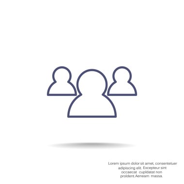 Grup insanlar basit web simgesi