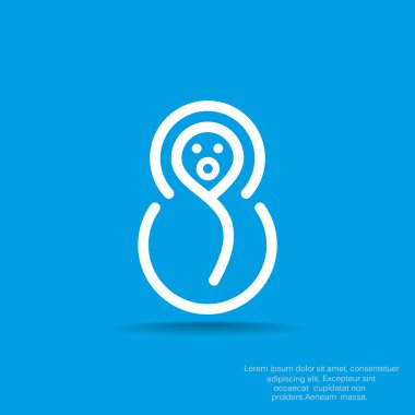 Basit çizgiler bebek bebek simge